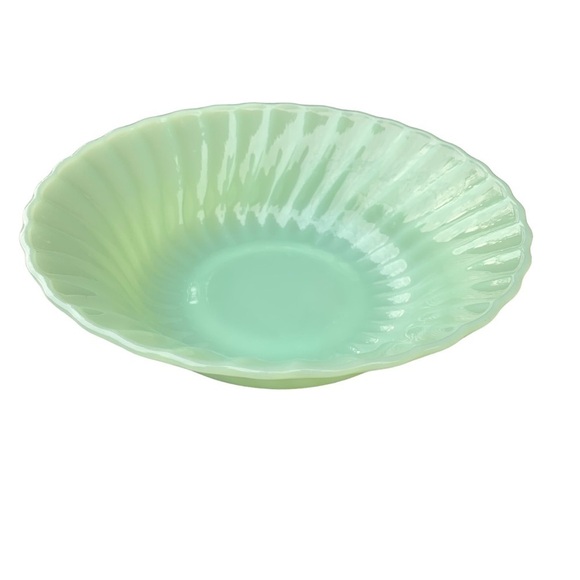 Vintage FIRE KING Jadeite SWIRL 8" Mixing Bowl OVEN WARE USA Green Soup - Picture 5 of 6